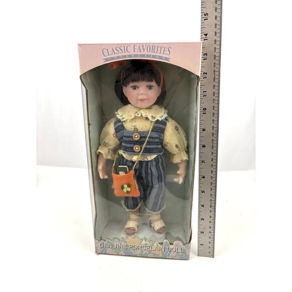 Genuine Porcelain Doll In Box Hand Painted Travel Classic Favorites Collection - Picture 2 of 13